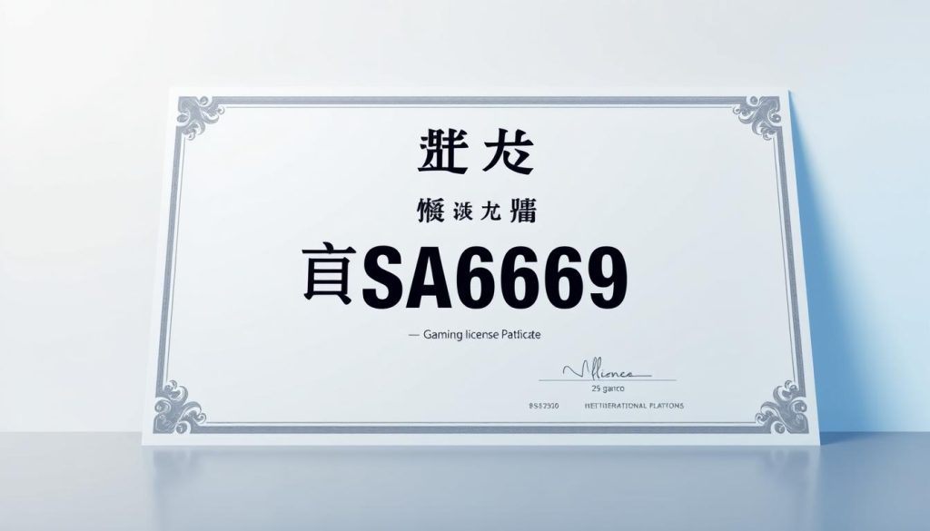 ใบอนุญาตเกม SA6669